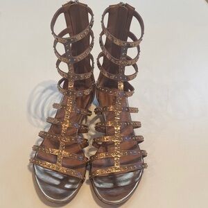 Alia RARE Rose Gold studded Gladiator Sandals SZ:38 pre-owned